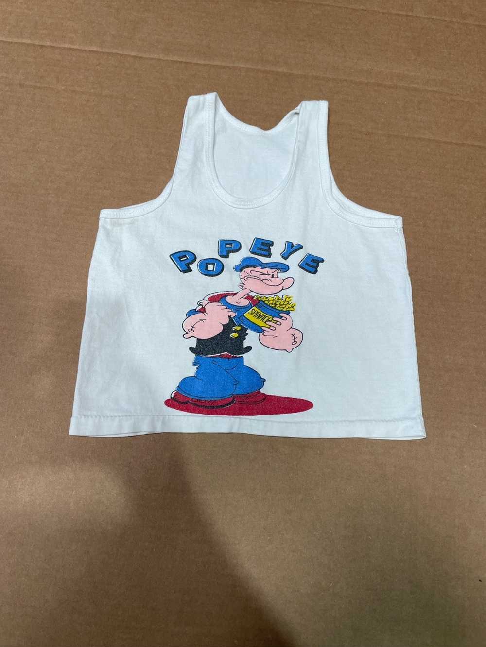 VTG 80s 90s Popeye The Sailor Man Kids Baby Toddler Tank Top SZ 4/5T
